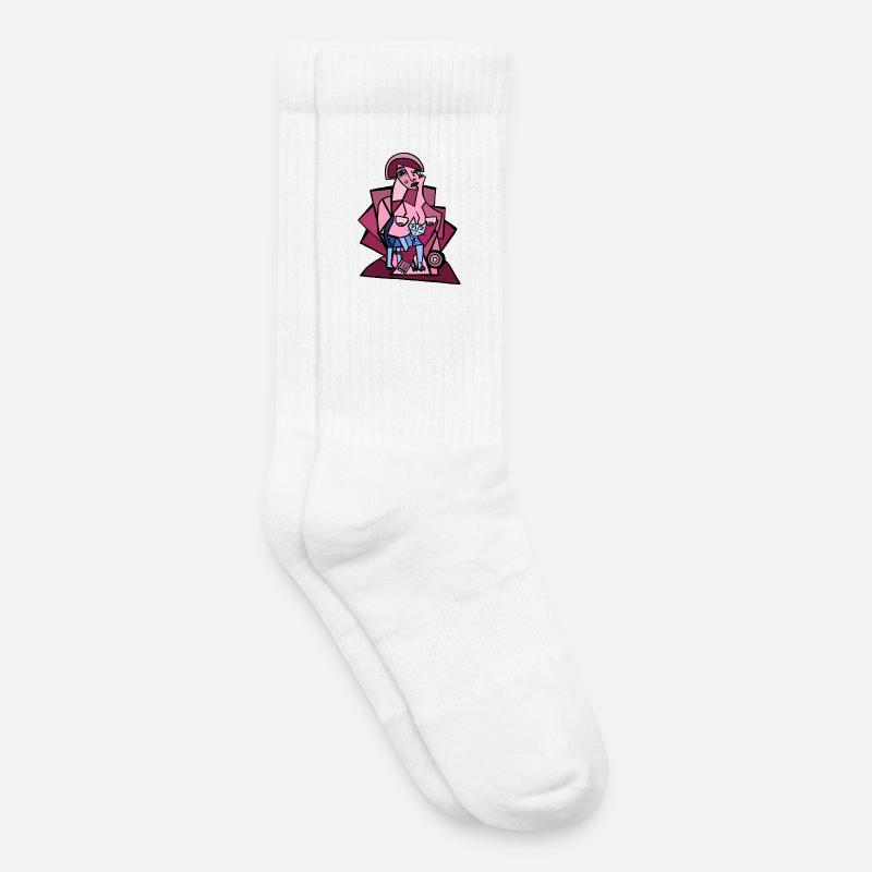 Me, Overthinking with My Cat - Kinder Tennissocken - Weiß