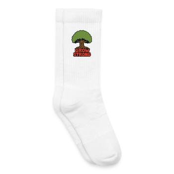 Grow Strong Tree Retro - Kids Tennis Socks - white - Right