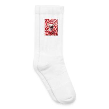 Chihuahua Candy Swirl - Kinder Tennissocken - Weiß - Rechts