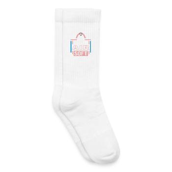 Airsoft Anniversaire 10 ans Entraîneur Joueur - Chaussettes de tennis bio enfant - blanc - Droite