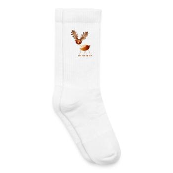 Lustiges Kastanien-Rentier – Bastelspaß & Kindheit - Kinder Tennissocken - Weiß - Rechts