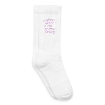 Besoin d’argent pour une meilleure mode – Sweat à capuche tendance - Chaussettes de tennis bio enfant - blanc - Droite