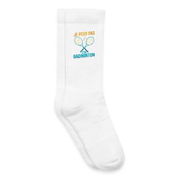 Ich kann nicht Badminton haben - Kinder Tennissocken - Weiß - Rechts