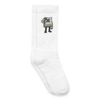 Clé de commande - Chaussettes de tennis bio enfant - blanc - Droite