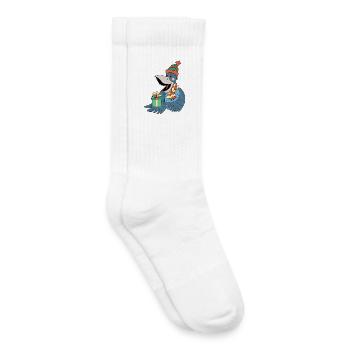 Noël - Chaussettes de tennis bio enfant - blanc - Droite