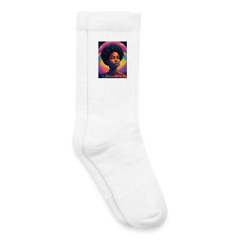 Cosmic Black Beauty - Kids Tennis Socks - white - Right