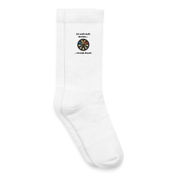 Dartboard Color Wheel with Darts - Kids Tennis Socks - white - Right
