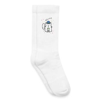 carnaval - Chaussettes de tennis bio enfant - blanc - Droite