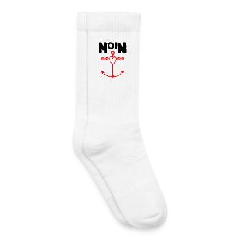 Design Projekt Moin Anker  - Kinder Tennissocken - Weiß - Rechts