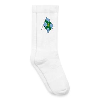 Derbyshire-Flagge - Kinder Tennissocken - Weiß - Rechts