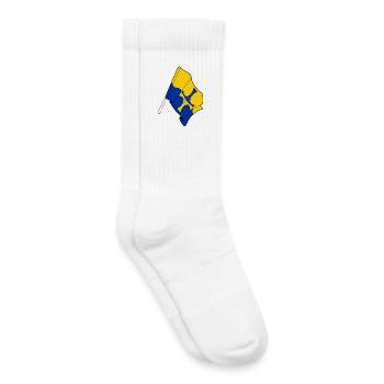 Drapeau de Durham - Chaussettes de tennis bio enfant - blanc - Droite