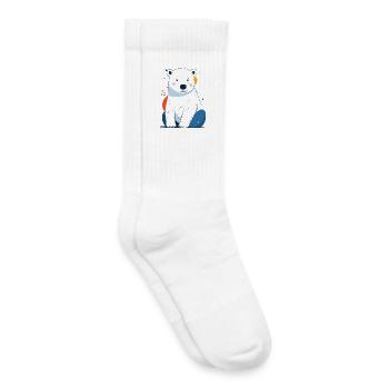 Polar Bär Eisbär Kind Baby Junges Kuschel Pastell - Kinder Tennissocken - Weiß - Rechts