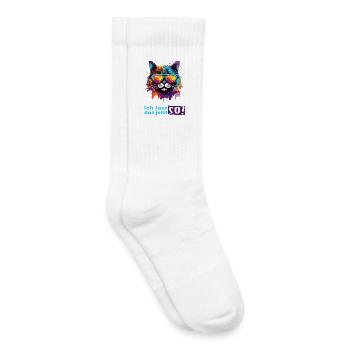 Mir egal! Ich lass das jetzt so!  - Kinder Tennissocken - Weiß - Rechts