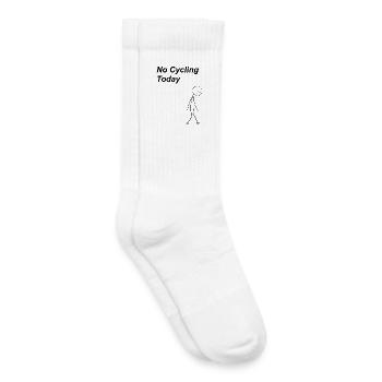 No Cycling Today - Kinder Tennissocken - Weiß - Rechts