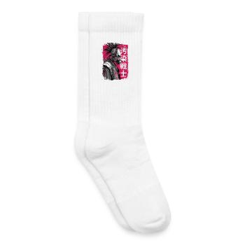 Punk Krieger mit Schriftzeichen - Kinder Tennissocken - Weiß - Rechts