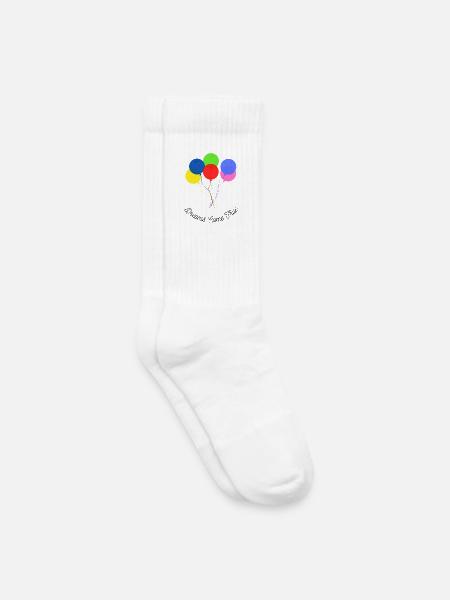 Bunte Luftballons – Träume werden wahr - Kinder Tennissocken - Weiß