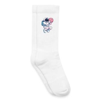 Astro Hoops: Lunar Dunk - Kids Tennis Socks - white - Right