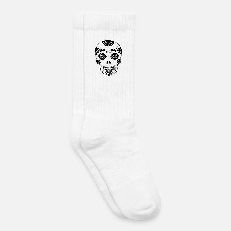 Skull - Kids Tennis Socks - white