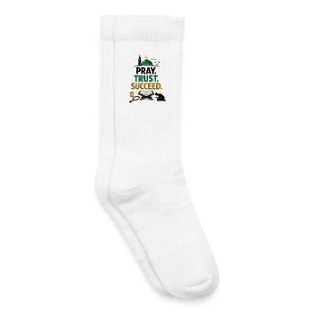 Message religieux musulman, foi et réussite - Chaussettes de tennis bio enfant - blanc - Droite