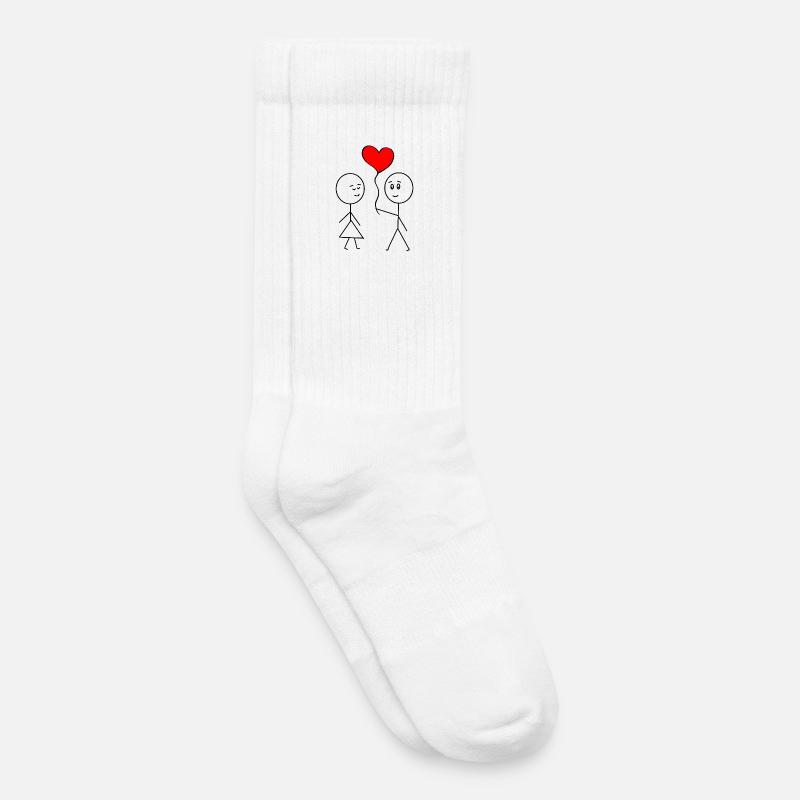 Valentinstag - Kinder Tennissocken - Weiß