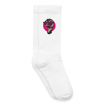 Bouquet with sunglasses, Nandu, Emu - Kids Tennis Socks - white - Right