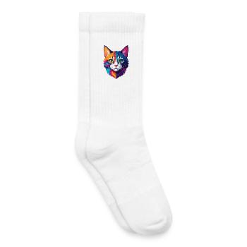 Katze - Kinder Tennissocken - Weiß - Rechts