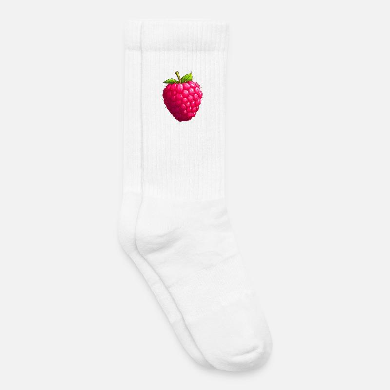 Himbeere - Kinder Tennissocken - Weiß