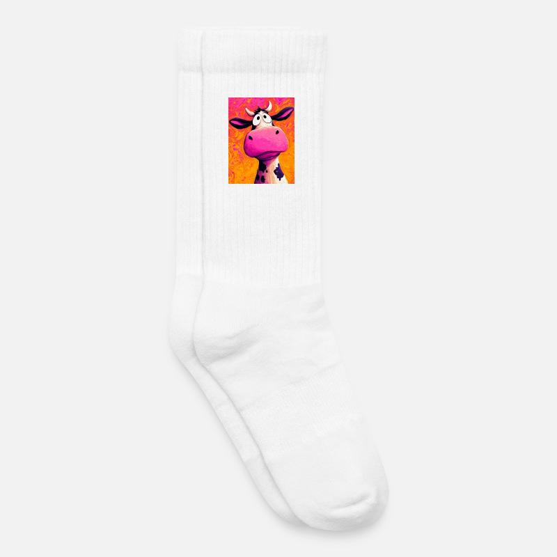 Kuh - Kinder Tennissocken - Weiß