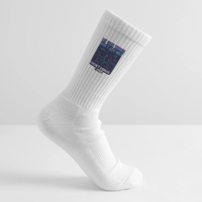 My Code Works Don't Ask Why – Funny Programming Kids Tennis Socks