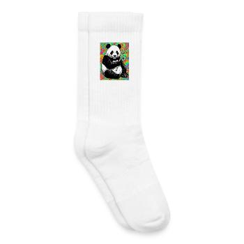 panda - Kids Tennis Socks - white - Right