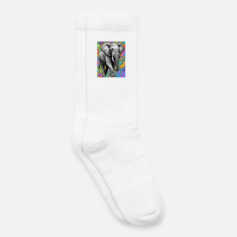 Elefant - Kinder Tennissocken - Weiß