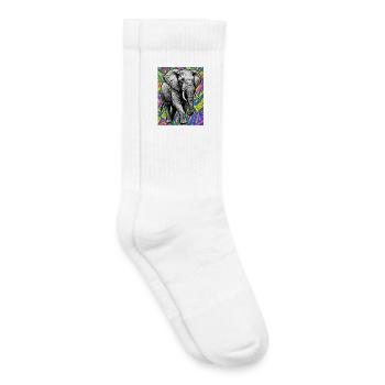 elephant - Kids Tennis Socks - white - Right