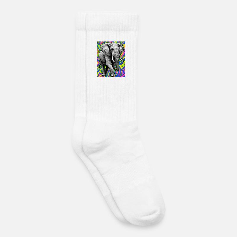 Elefant - Kinder Tennissocken - Weiß