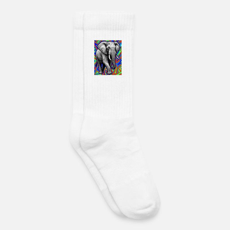 Elefant - Kinder Tennissocken - Weiß