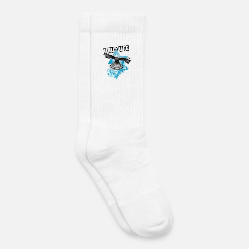 Free Eagle and Chart - Kids Tennis Socks - white