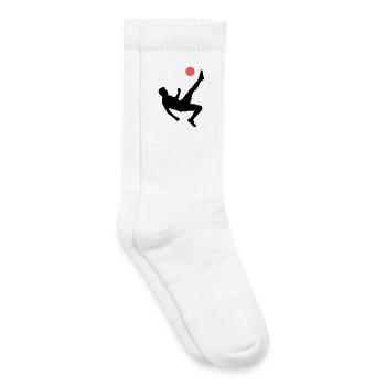 Dynamischer Fallrückzieher Fußball - Kinder Tennissocken - Weiß - Rechts