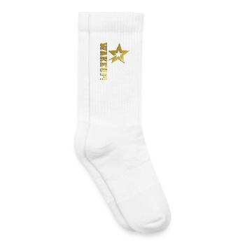 Wakeup Gold Star Édition Édition Limitée - Chaussettes de tennis bio enfant - blanc - Droite