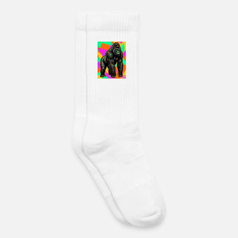Gorilla - Kinder Tennissocken - Weiß
