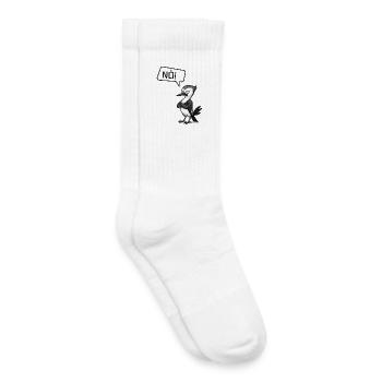 Nö! Specht – Sturer Vogel macht Pause - Kinder Tennissocken - Weiß - Rechts