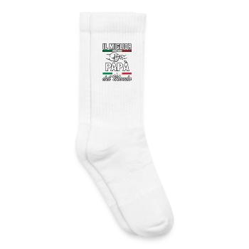 Italienischer Papa ist der Beste - Kinder Tennissocken - Weiß - Rechts
