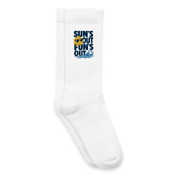 Soleil S’amuse Été - Chaussettes de tennis bio enfant - blanc - Droite