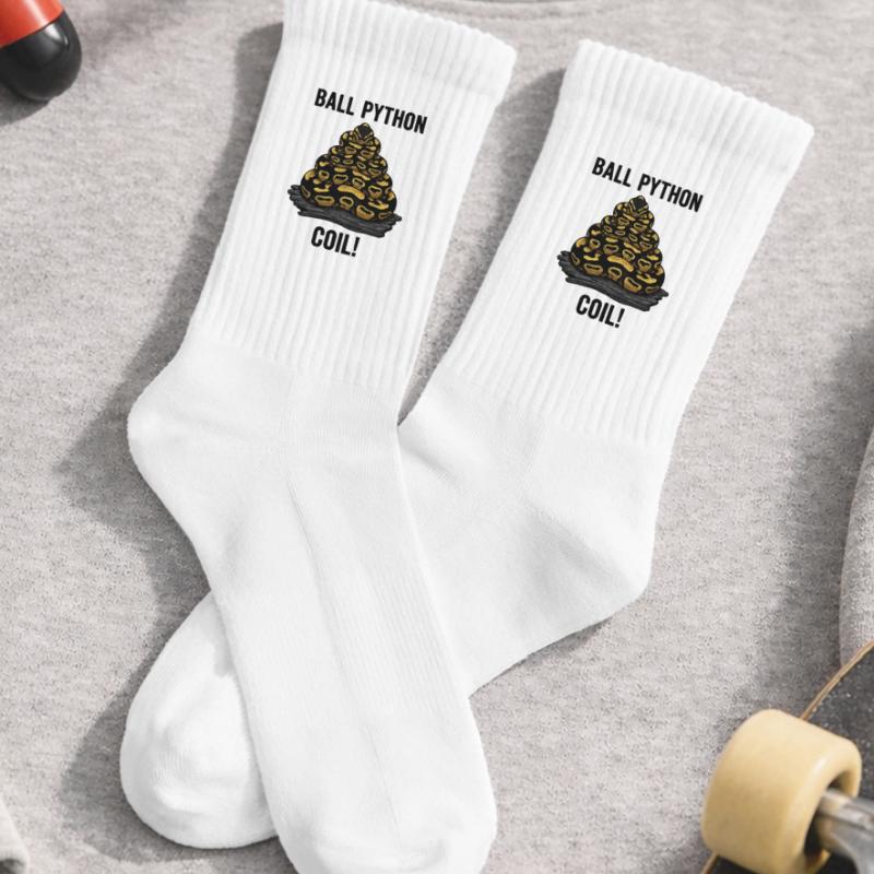 Python Royal Ball Python Coil Reptile Pyramide Chaussettes de tennis bio enfant
