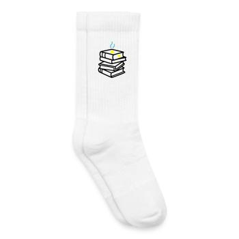 Club de lecture de la Fantasy Star Stack of Books - Chaussettes de tennis bio enfant - blanc - Droite