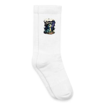 Reach for the Stars – Niedlicher Brachiosaurus - Kinder Tennissocken - Weiß - Rechts