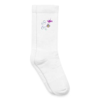 Des boules de réalité éclaboussent des graffitis - Chaussettes de tennis bio enfant - blanc - Droite