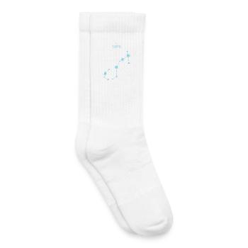 Constellation stellaire du signe du signe du Scorpion Bleu pastel - Chaussettes de tennis bio enfant - blanc - Droite