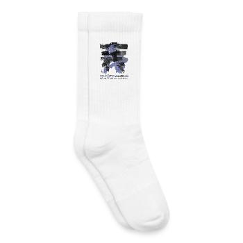 OMOTE Ura Large Kanji Budo Martialarts Design - Kids Tennis Socks - white - Right