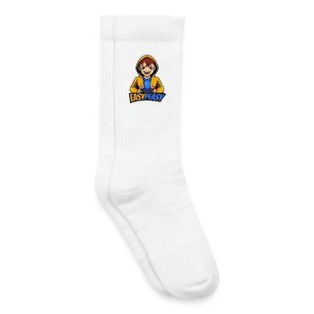 Gamer Boy Easy Peasy Gaming Logo - Kids Tennis Socks - white - Right