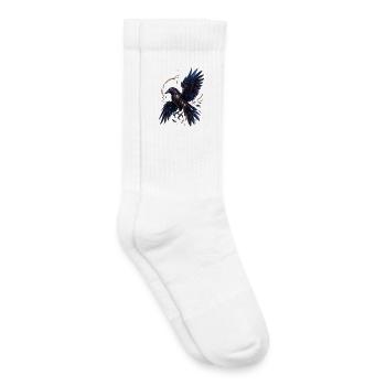 Raben-Mosaik-Nacht - Kinder Tennissocken - Weiß - Rechts