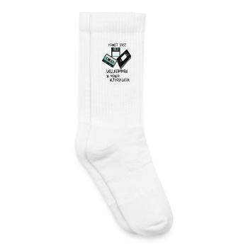 Retro Tech Humor Altersklasse - Kinder Tennissocken - Weiß - Rechts
